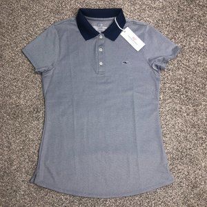 New Vineyard Vines Performance Pique Polo Blue Shirt Size XS